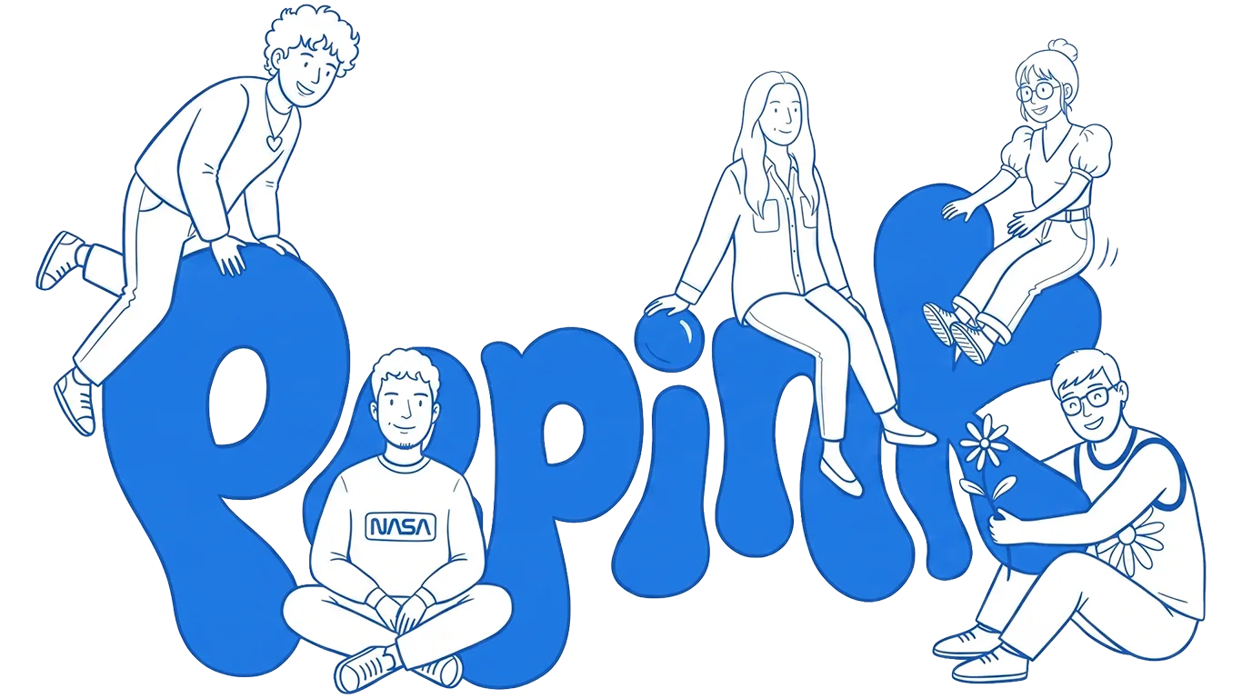 Ilustración del equipo de Pepink sobre el logotipo