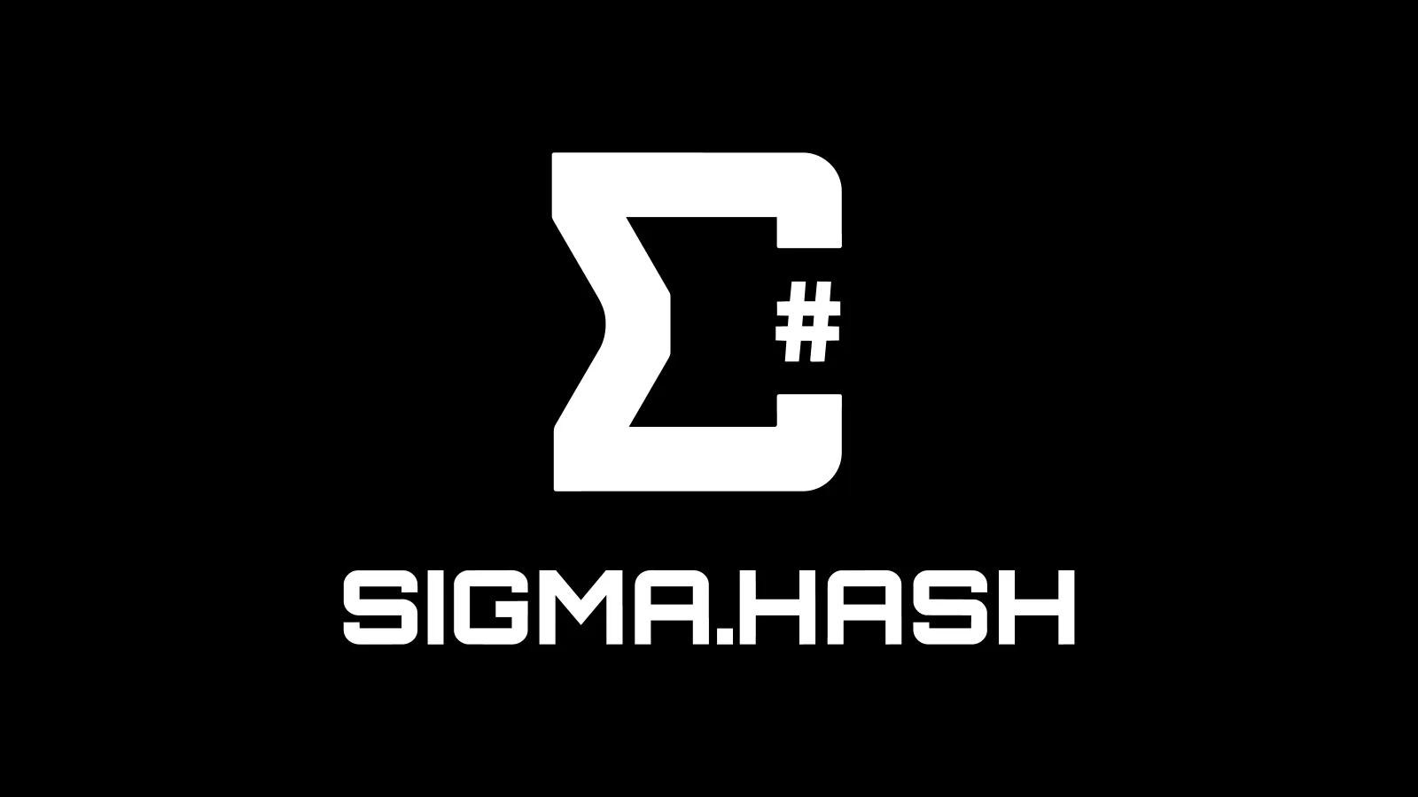 Logotipo de Sigma Hash sobre fondo negro